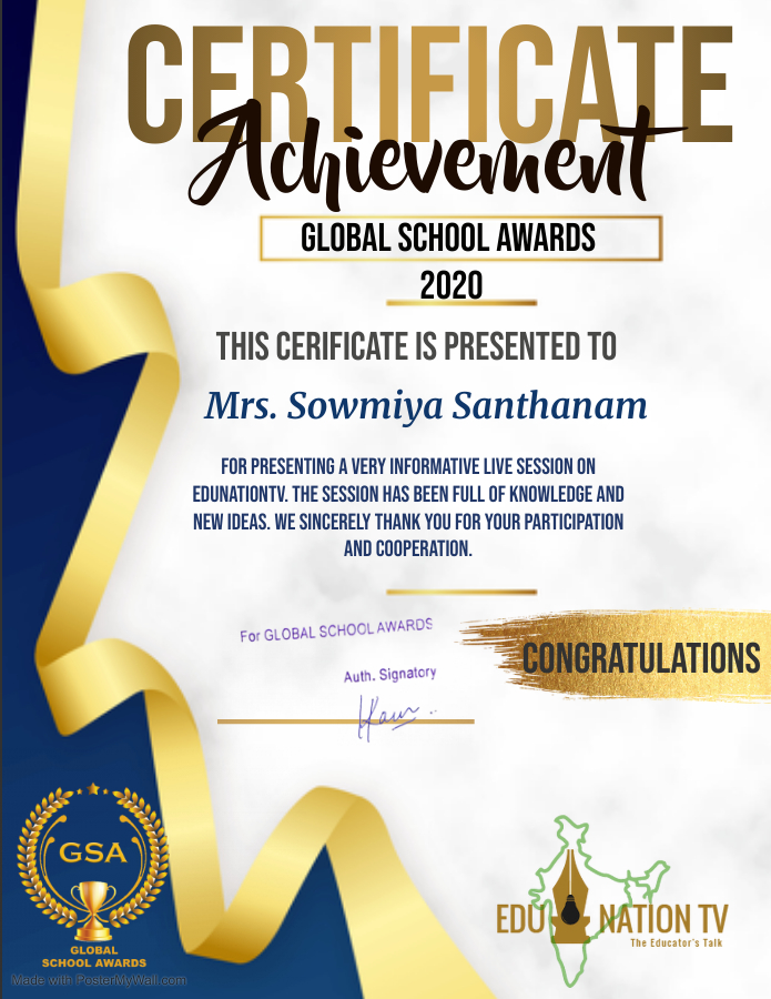 Global School Award 2020 – SEVENTH SENSE